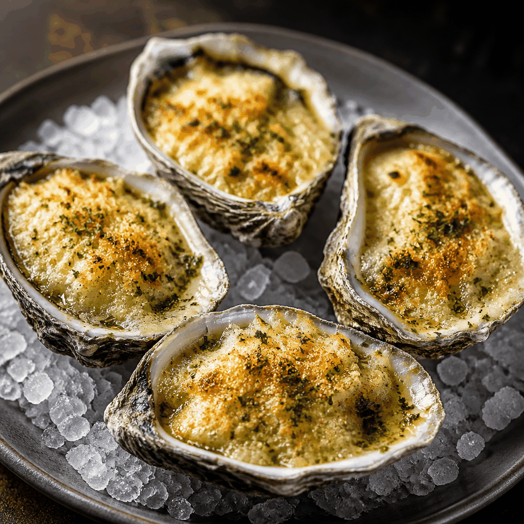 Gratinated Gillardeau Oysters, Parsley, Garlic & Parmesan (per piece)