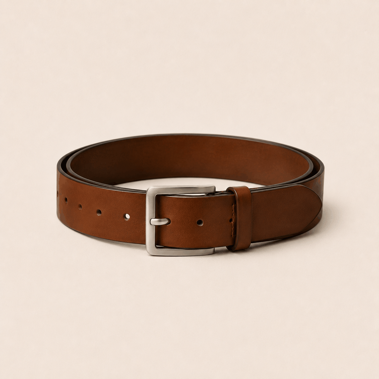 Brown leather belt